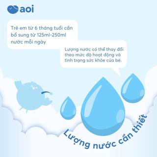 Mua combo 6 chai nước Aoi pha sữa an toàn cho bé, không chứa kim loại nặng và Flo, Clo