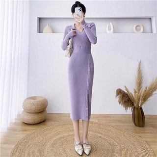 Đầm Dệt Kim Cổ Polo Dáng Ôm Thời Trang Mùa Thu Đông AL13