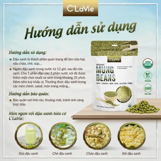 Đậu xanh hữu cơ C'LaVie 200g thuần hữu cơ, không biến đổi gen