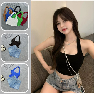 Áo thun ba lỗ nữ gân tăm thiết kế duyên dáng sexy ôm form,kiểu áo ba lỗ quàng cổ sexy thời trang G5