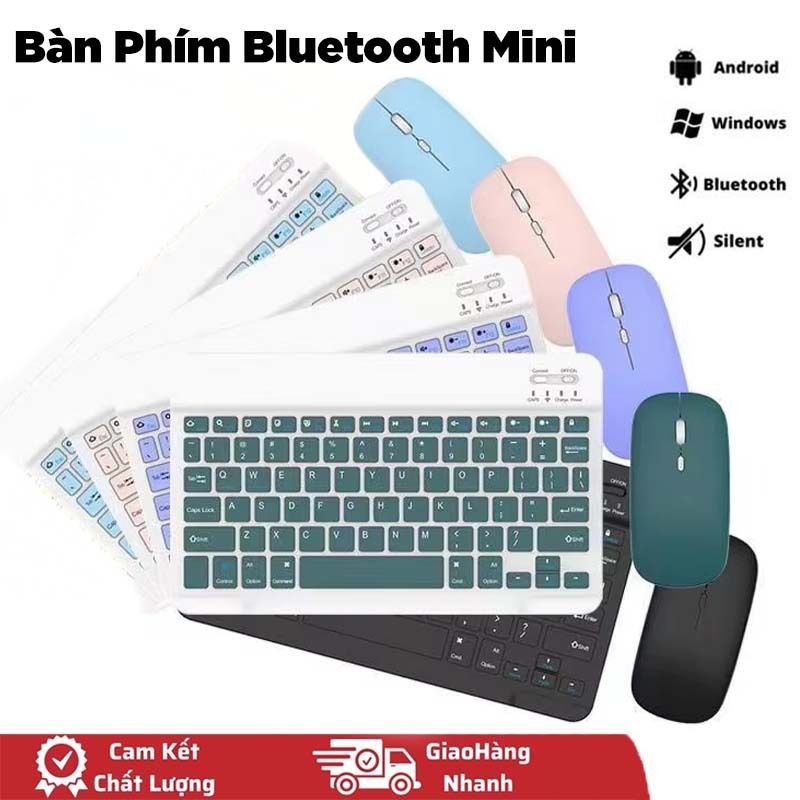 Bàn Phím Bluetooth mini chuột không dây bộ bàn phím Bàn Phím Không Dây bàn phím 10 inch cho Máy tính bảng