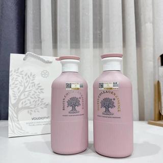 Cặp Dầu Gội Xả Hương Nước Hoa, Phục Hồi, Mềm Mượt Tóc Biotin Collagen Essence Hồng 500ml