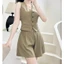 Set Áo GILE + Quần Ngắn GÀI NÚT ĐEN FULL ÁO Lót Lụa Dày Dặn Sang Chảnh