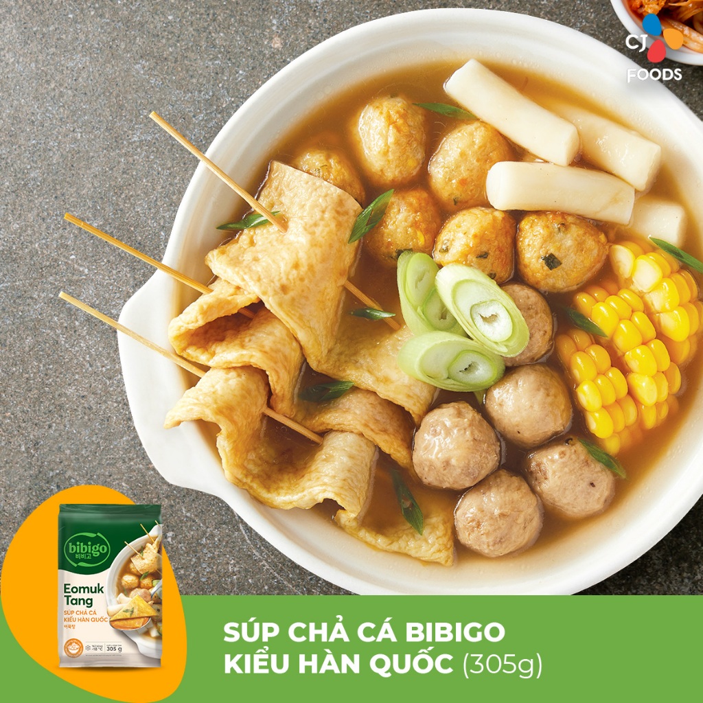 Ảnh Súp Chả cá Hàn Quốc Eomuk Tang Bibigo 305g (đầy đủ topping) 2