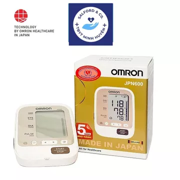 MÁY ĐO HUYẾT ÁP BẮP TAY OMRON JPN600, MÁY ĐO HUYẾT ÁP TỰ ĐỘNG OMRON SẢN XUẤT TẠI NHẬT BẢN