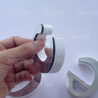 Chữ Nổi Vàng Gương in thường T2 cao 5-10cm (tuỳ chữ) hợp với in hoa 10cm dày 15mm trang trí nhà cửa, biển quảng cáo, dec