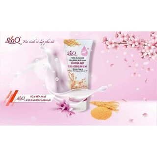 Sữa rửa mặt Colagen Cám Gạo Leoq 100ml .Chăm sóc làm đẹp da mặt Nữ SKINCARE Women