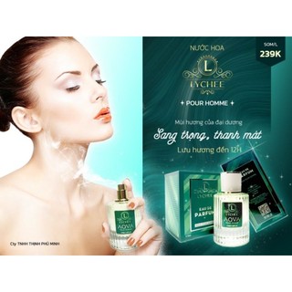 Nước hoa LyChee Luxury Tinh Dầu Pháp 50ml . Lưu hương trên 8h .Có 6 Hương khách Lựa Chọn