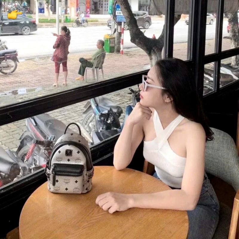 Áo kiểu cổ yếm dây đan chéo, Áo hai dáng ôm cổ chéo TingTing 88