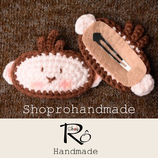Kẹp tóc khỉ con đáng yêu cho nữ và bé gái 6cm bằng len |Đồ cặp tóc mái dễ thương |Shop Rô Handmade