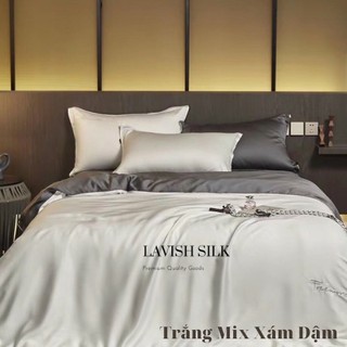 Vỏ Chăn Lẻ Lụa Phối màu Lavish Silk hàng loại 1 mát lạnh có dây kéo 2 mặt vải dây 4 góc