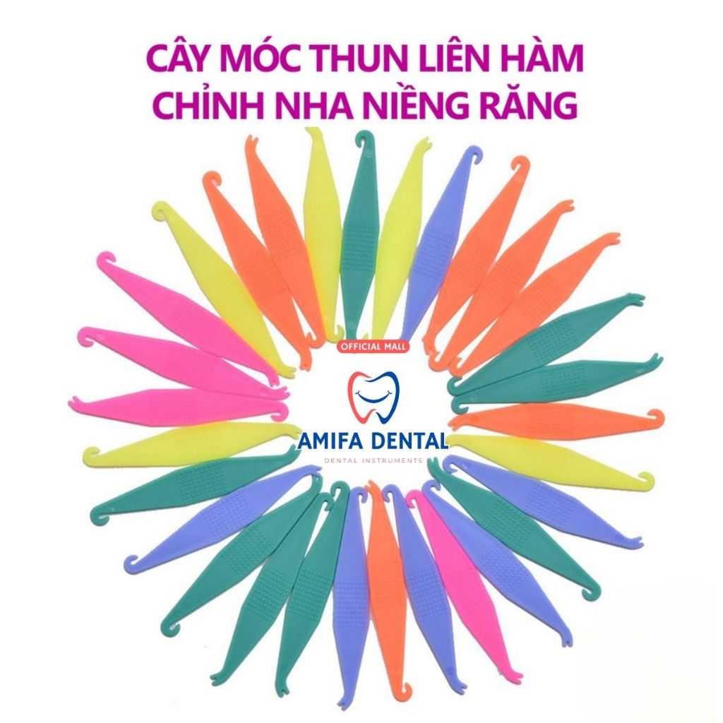 Set 100 Cây Móc Chun Liên Hàm Niềng Răng, Cây Móc Thun Liên Hàm, Móc Chun Chỉnh Nha, Cây Cao Su Niềng Răng