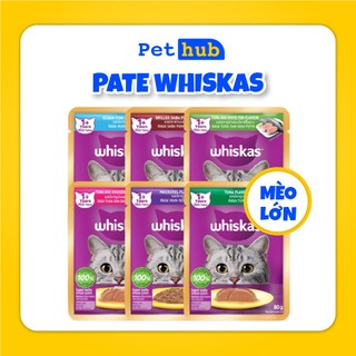 Pate Whiskas Thức ăn cho mèo dạng xốt gói 80g cho mèo trên 1 tuổi