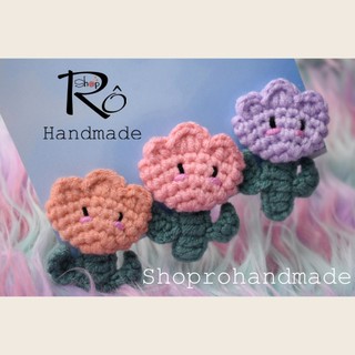 Kẹp tóc hình bông hoa ngộ nghĩnh cho nữ và bé gái 4.5cm |Cặp tóc mái dễ thương |Shop Rô Handmade