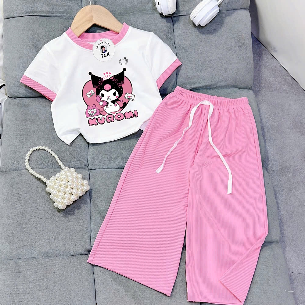 8-40Kg Bộ đồ bé gái in hình HOT TREND chất vải dày mịn thoáng mát được các bé yêu thích BGM25