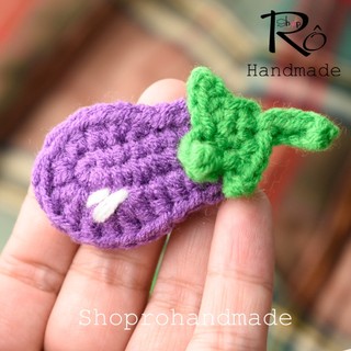 Kẹp tóc trái cà tím đáng yêu cho nữ và bé gái 4.5cm |Đồ kẹp tóc trái cây dễ thương |Shop Rô Handmade