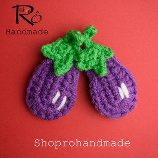 Kẹp tóc trái cà tím đáng yêu cho nữ và bé gái 4.5cm |Đồ kẹp tóc trái cây dễ thương |Shop Rô Handmade