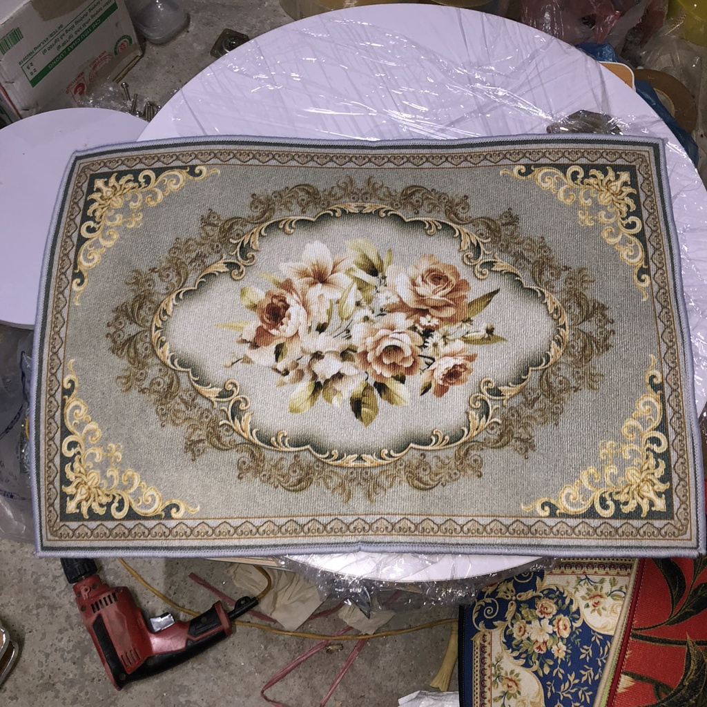 Thảm lau chân, thảm chùi chân nhà bếp bali đế cao su chống trơn trượt 40x60cm
