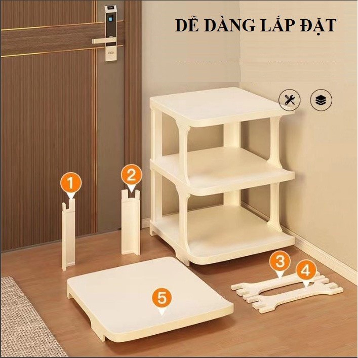 Kệ để giày chữ i 5 tầng kiểu mới đa năng thông minh chất liệu nhựa cao cấp