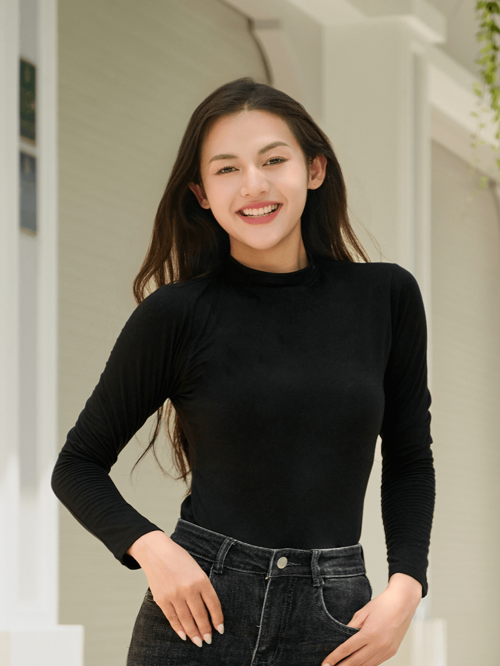Ảnh Áo Giữ Nhiệt Nữ Cổ Cao LAROMA | Giữ Ấm - Siêu Co Dãn - Vải Thơm - Kháng Khuẩn 4
