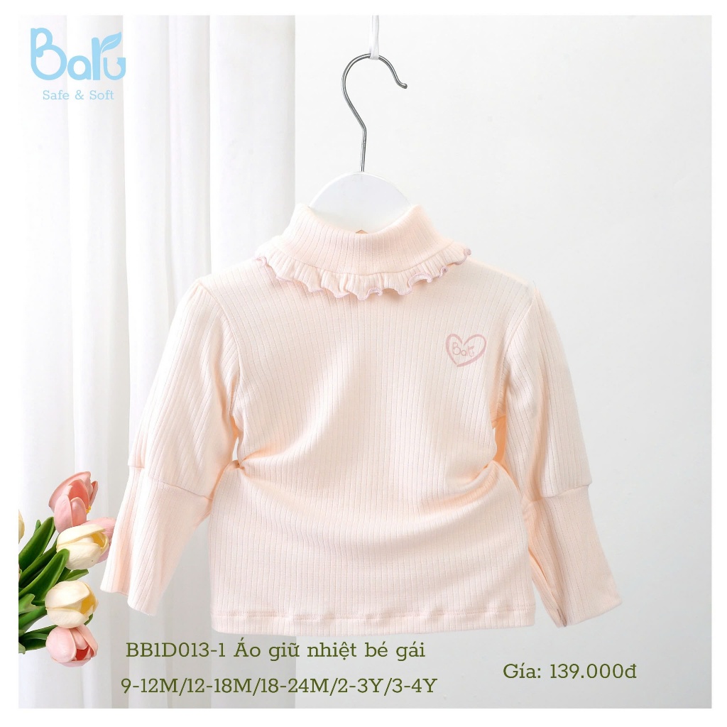 Áo giữ nhiệt bé gái mềm mịm