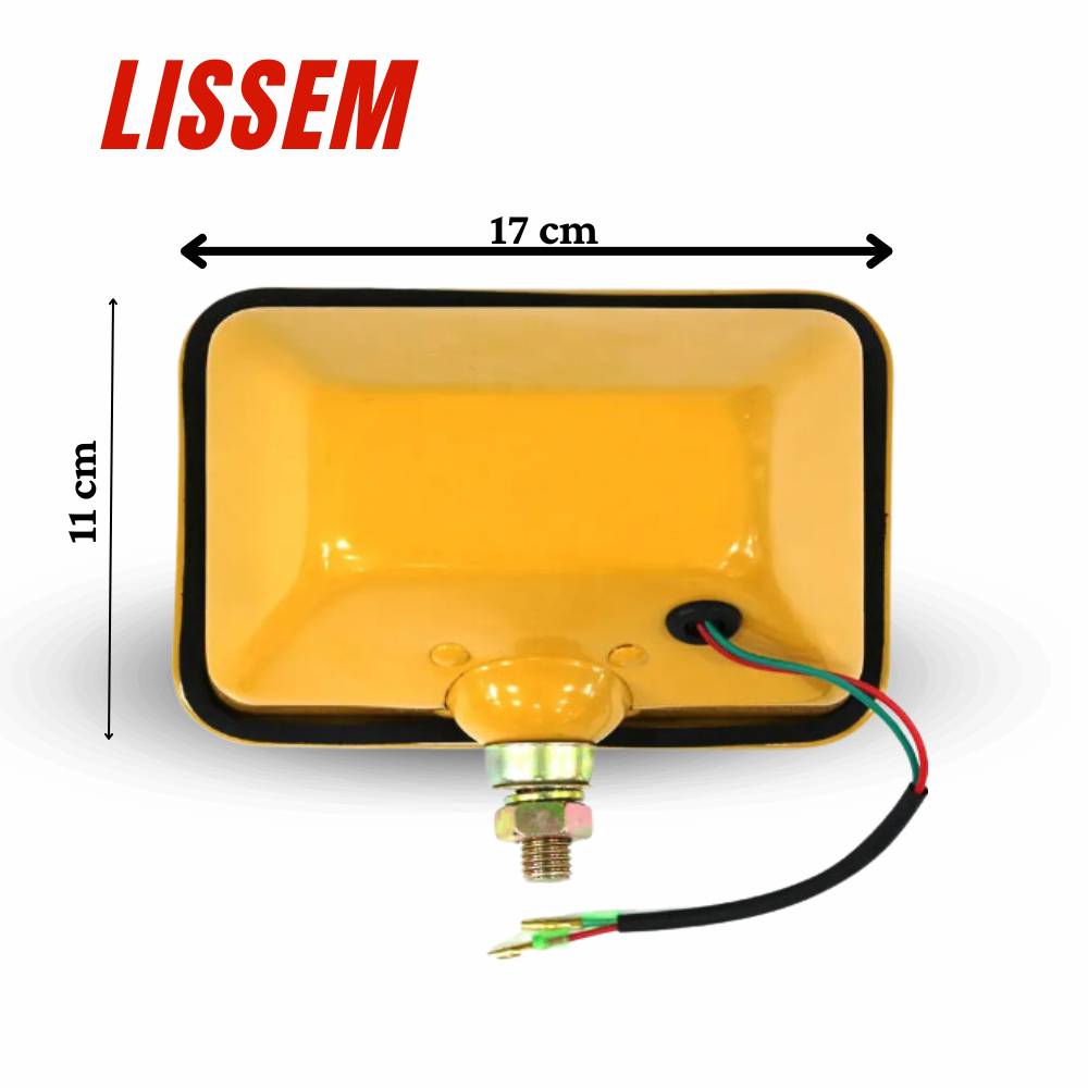 Đèn Pha Xe Cơ Giới Máy Xúc/ Máy Ủi/ Ô Tô/ Tàu Bè/ Offroad/ Vuông -LISSEM-12v-24v/ Láng / Sọc