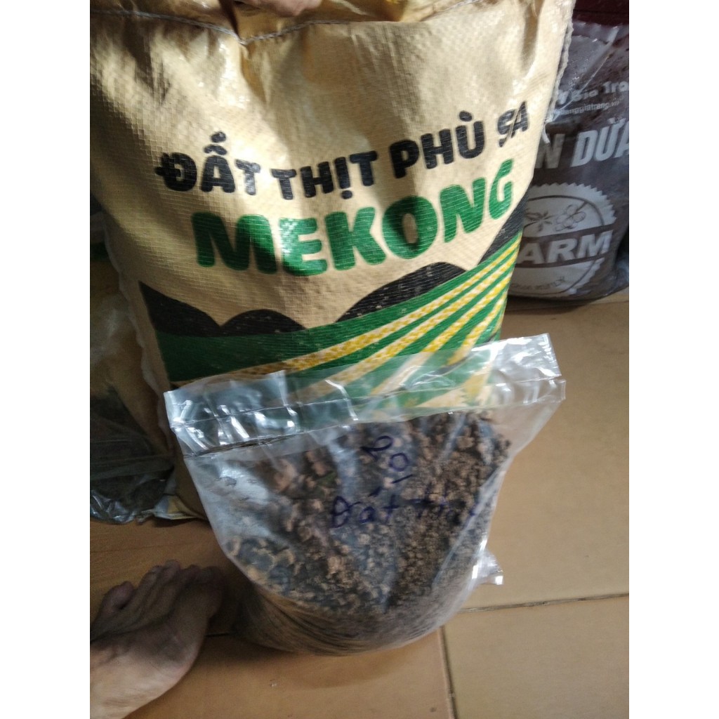 Đất Thịt Phù Sa hữu cơ trồng cây MeKong bao 15kg: Trồng các loại rau, hoa quả sạch, làm vườn - tự nhiên không hóa chất