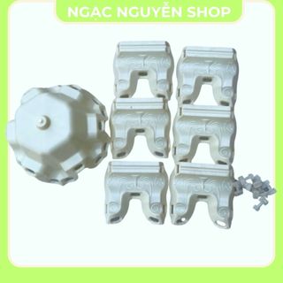 Khuôn chậu cảnh lục giác rộng 31cm kèm chân quỳ nhựa ABS