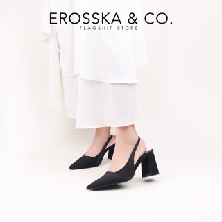Erosska - Giày cao gót nữ mũi nhọn kiểu dáng thanh lịch sang trọng cao 8cm màu đen - EH045