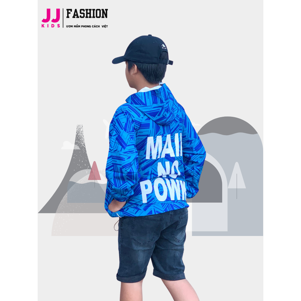 Áo khoác chống nắng cho bé trai bé gái, áo khoác gió chống nước form rộng - JJ Kids
