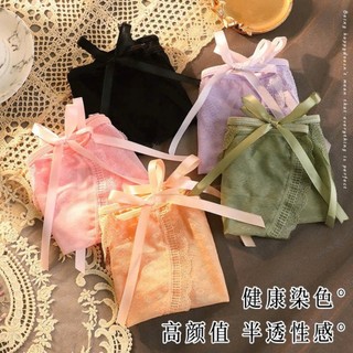 Quần Lót Nữ Ren Lưới Mềm Đính Nơ 2 Bên Hông Sexy Quyến Rũ Hot MÃ 2245