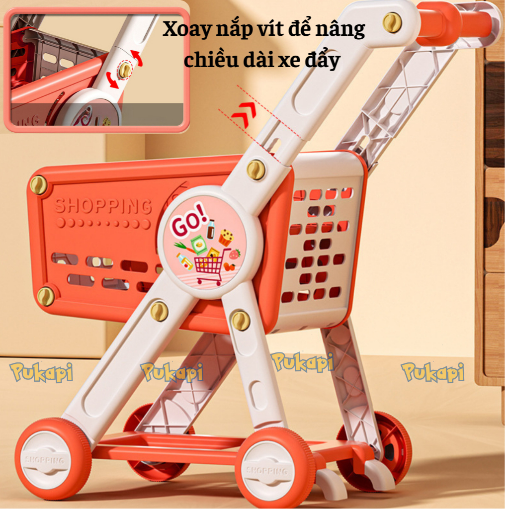 Đồ Chơi Xe Đẩy Siêu Thị Mua Sắm Trái Cây Đồ Chơi Nấu Ăn Nhà Bếp Bán Hàng Siêu Thị Hoa Quả Cho Bé- Đồ Chơi Cho Bé PUKAPI