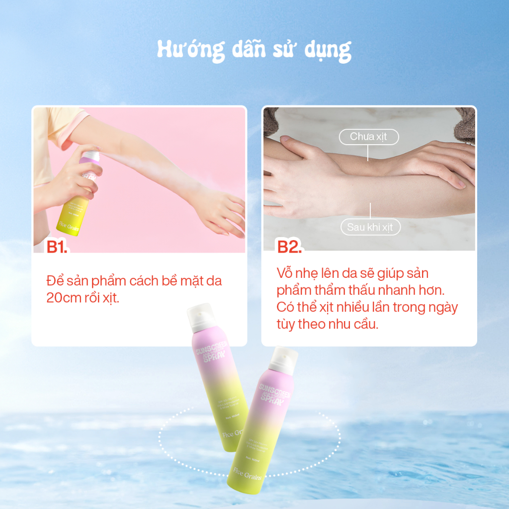 Xịt chống nắng Cao cấp Five Grains nâng tone Pro-Xylane 160ML