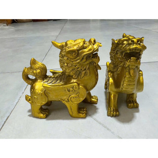 Cặp Tỳ Hưu Cánh Tiền Tài Phúc Lộc  hút tài lộc vật phẩm phong thuỷ bằng đồng