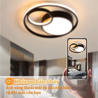 Đèn trần trang trí phong cách hiện đại cho phòng khách Đèn 3 chế độ màu đèn kèm điều khiển từ xa