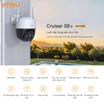 Camera Wifi Ngoài Trời IMOU Cruiser SE+  Đàm Thoại 2 Chiều, Tích Hợp Còi Hú Báo Động, Quan Sát Toàn Cảnh, Bảo Hành 2 Năm — ảnh 2
