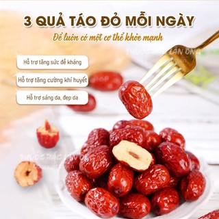 Táo đỏ Hàn Quốc sấy khô 200g, pha trà, ăn vặt, hầm canh, thơm ngon, bổ dưỡng - Lãn Ông