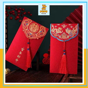 Bao Lì Xì Trao Duyên Lì Xì Báo Hỷ Năm Mới Có Tua Rua Đỏ Lì Xì 2026 Lì Xì Tết Đỏ Sang Trọng -PUPU HOUSE