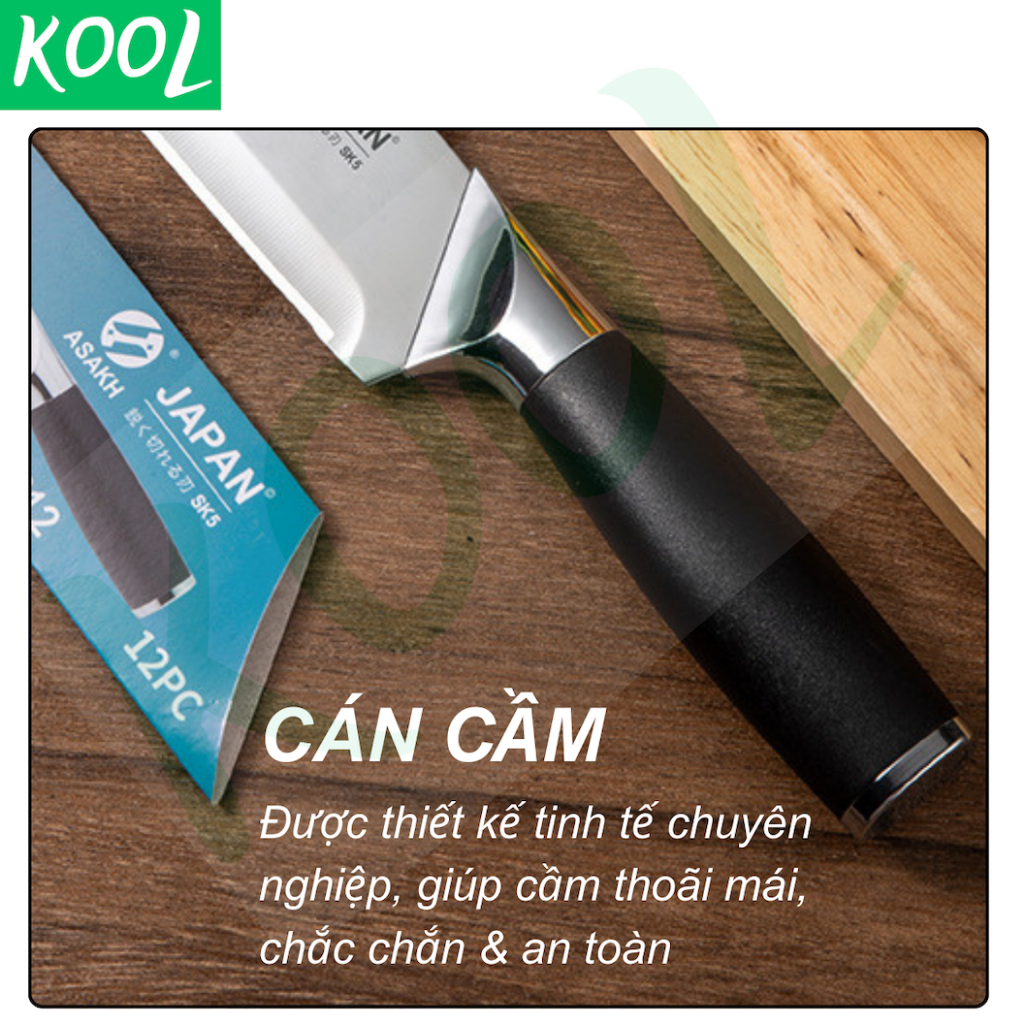 Dao làm bếp vuông của Nhật, dao thái thịt, dao cắt thịt RB01813 - KOOL ASAKH