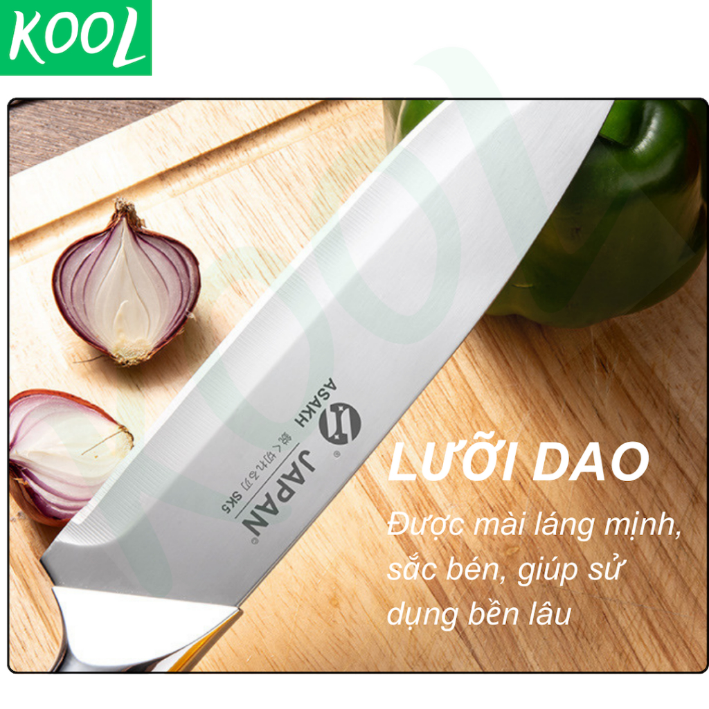 Dao làm bếp vuông của Nhật, dao thái thịt, dao cắt thịt RB01813 - KOOL ASAKH