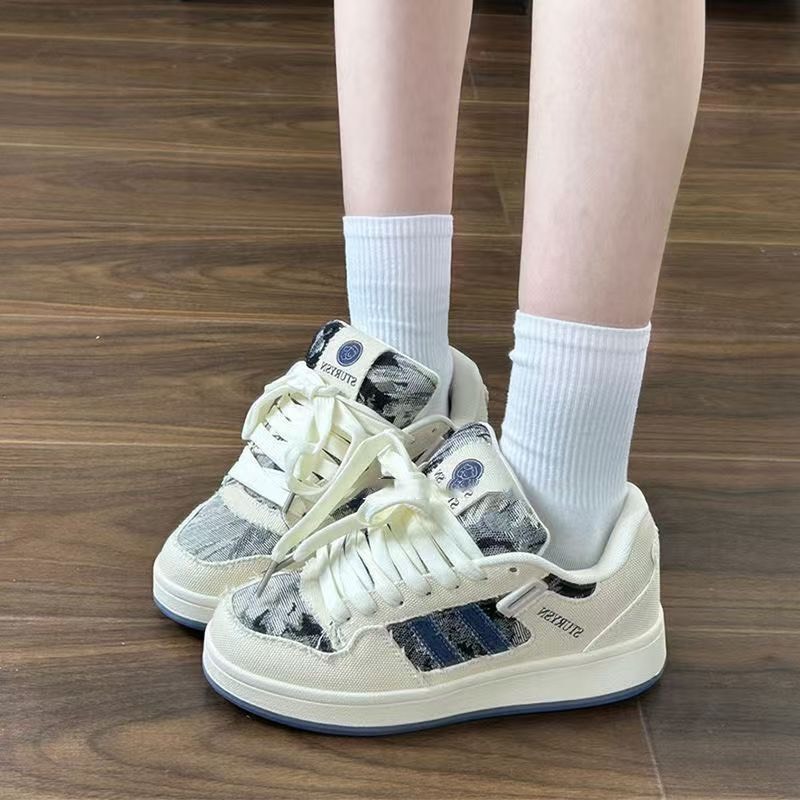 (Sẵn 35,37,39) Giày Thể Thao Sneaker Nữ Hoạ Tiết Thời Trang Đi Học Đi Chơi Thoải Mái