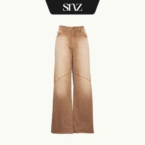 Quần Jeans Wide Leg SNAZZY Unisex Nam Nữ Ống Rộng Chính Hãng - FADED BROWN