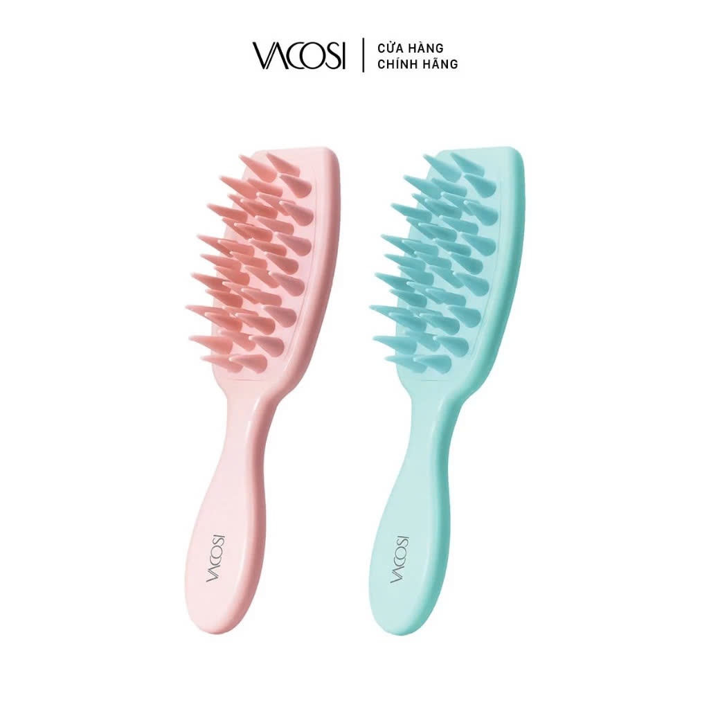Lược Gội & Massage Đầu Răng Silicone Có Tay Cầm VACOSI MASSAGE & SHAMPOO COMB - C21