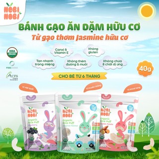 Bánh gạo ăn dặm hữu cơ Nobi Nobi 40g cho bé từ 6 tháng tuổi