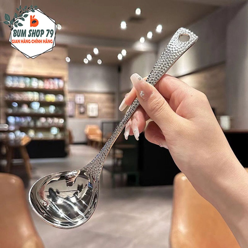 Muôi Múc Canh Inox Mạ Bạc Nhỏ Gọn Sang Trọng, Dụng Cụ Múc Canh Súp Thực ...