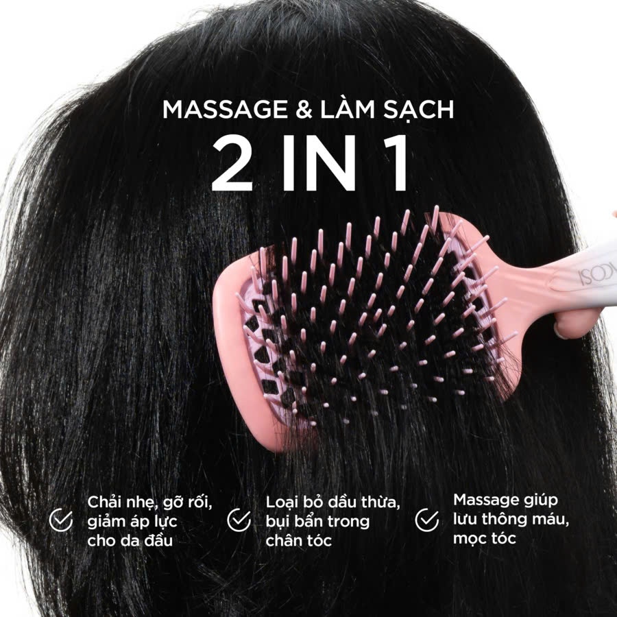 Lược Lưới Massage & Gỡ Rối Tóc Ướt VACOSI HOLLOW OUT PADDLE DETANGLER - C20
