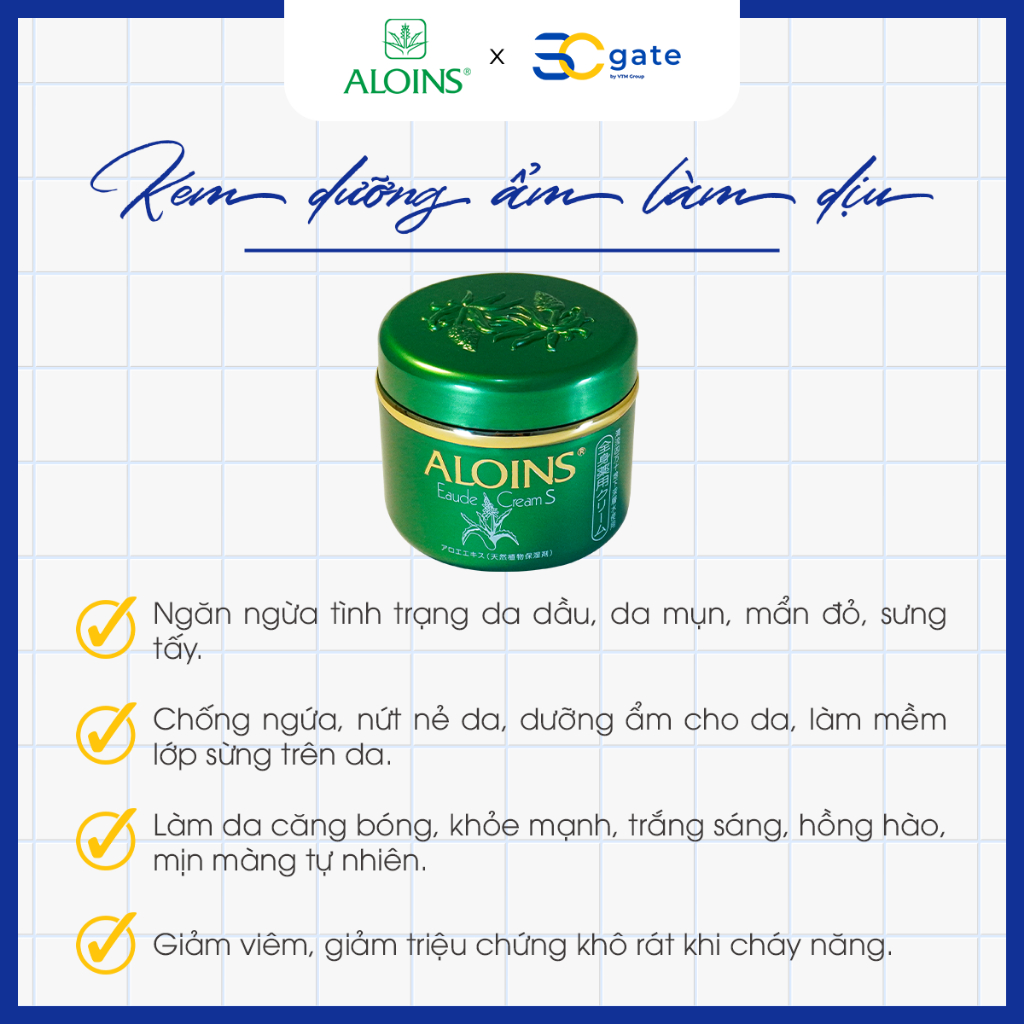 Ảnh Kem dưỡng da lô hội Alonis Eaude Cream S 4