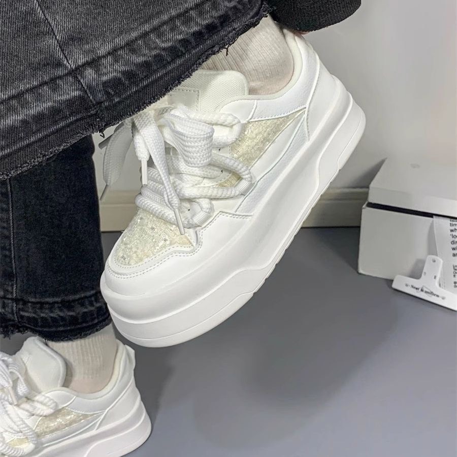 (Sẵn hồng 36) Giày Thể Thảo Sneaker Đế Độn Basic Ulzzang Xinh Xắn