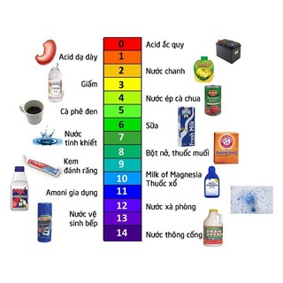Quỳ Tím Nước - Dung dịch test thử pH của nước ION Kiềm, Có tặng kèm bảng màu so sánh