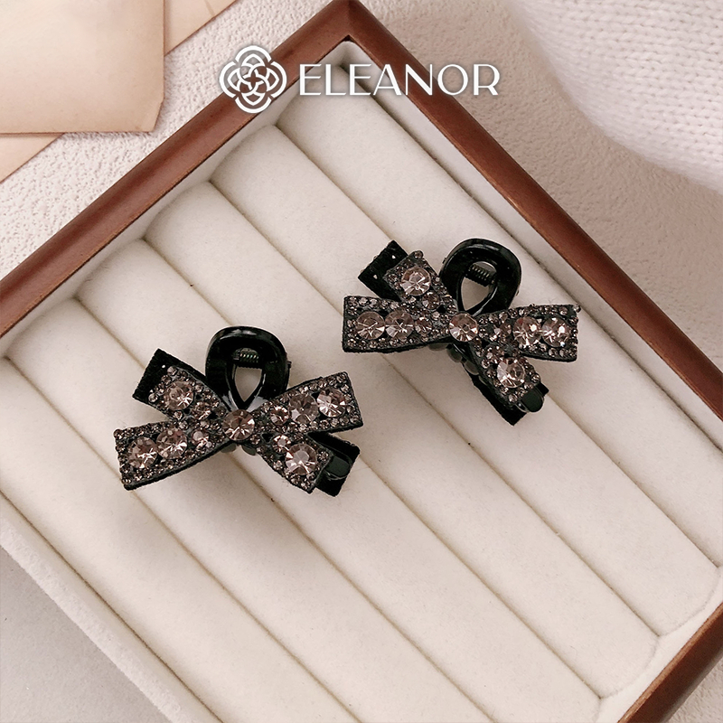 Set kẹp tóc nữ càng cua Eleanor Accessories đính đá lấp lánh kẹp tóc nơ tiểu thư phụ kiện tóc 8283